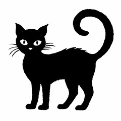 Obraz premium Halloween Cat Bundle Cut File, Cat Witch Svg, Clipart, Vector SVG 