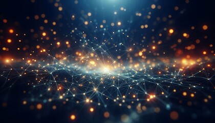 Obraz premium Abstract digital background of points and lines with glowing plexus