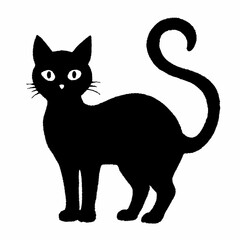 Obraz premium Halloween Cat Bundle Cut File, Cat Witch Svg, Clipart, Vector SVG 