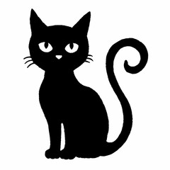 Fototapeta premium Halloween Cat Bundle Cut File, Cat Witch Svg, Clipart, Vector SVG 