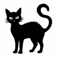 Fototapeta premium Halloween Cat Bundle Cut File, Cat Witch Svg, Clipart, Vector SVG 
