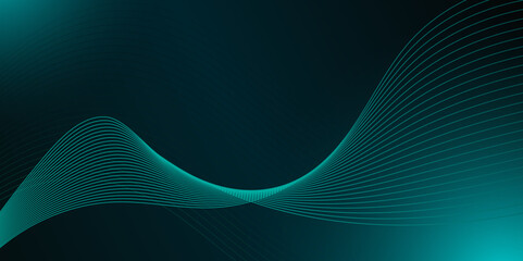 Abstract wave technology background with blue light smooth and flow.