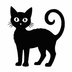 Obraz premium Halloween Cat Bundle Cut File, Cat Witch Svg, Clipart, Vector SVG 