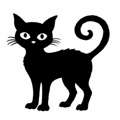 Obraz premium Halloween Cat Bundle Cut File, Cat Witch Svg, Clipart, Vector SVG 