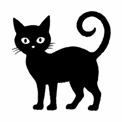 Obraz premium Halloween Cat Bundle Cut File, Cat Witch Svg, Clipart, Vector SVG 