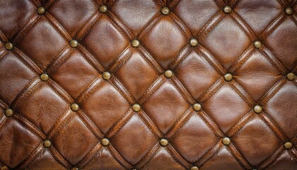 Fototapeta premium Leather texture background. Brown leather texture. Seamless brown natural leather texture. Distressed overlay texture of natural leather, grunge background. Horizontal background leatherette, closeup 