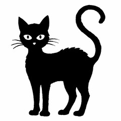 Halloween  vector SVG Cut Files for Cricut, Cat Silhouette, Black Cat Svg, Spooky Svg