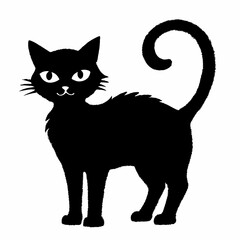 Halloween  vector SVG Cut Files for Cricut, Cat Silhouette, Black Cat Svg, Spooky Svg