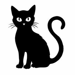 Halloween  vector SVG Cut Files for Cricut, Cat Silhouette, Black Cat Svg, Spooky Svg
