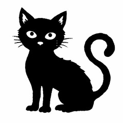 Halloween  vector SVG Cut Files for Cricut, Cat Silhouette, Black Cat Svg, Spooky Svg