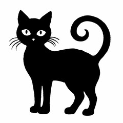 Halloween  vector SVG Cut Files for Cricut, Cat Silhouette, Black Cat Svg, Spooky Svg