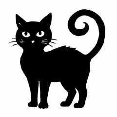 Halloween  vector SVG Cut Files for Cricut, Cat Silhouette, Black Cat Svg, Spooky Svg