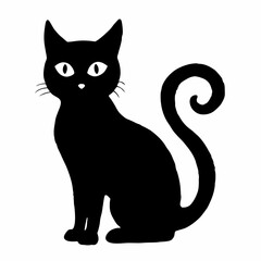 Halloween  vector SVG Cut Files for Cricut, Cat Silhouette, Black Cat Svg, Spooky Svg