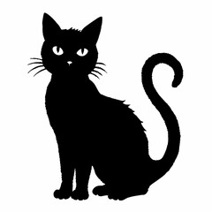 Halloween  vector SVG Cut Files for Cricut, Cat Silhouette, Black Cat Svg, Spooky Svg