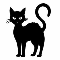 Halloween  vector SVG Cut Files for Cricut, Cat Silhouette, Black Cat Svg, Spooky Svg