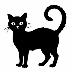 Halloween  vector SVG Cut Files for Cricut, Cat Silhouette, Black Cat Svg, Spooky Svg