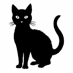 Halloween  vector SVG Cut Files for Cricut, Cat Silhouette, Black Cat Svg, Spooky Svg