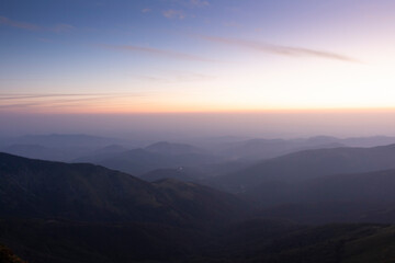 Sunrise at the Stara Planina mountains, Serbia