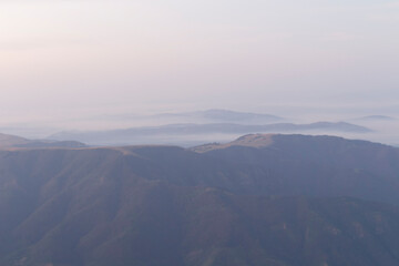 Fototapeta premium Sunrise at the Stara Planina mountains, Serbia