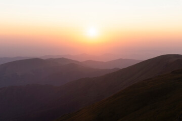 Sunrise at the Stara Planina mountains, Serbia