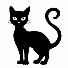 Halloween  vector SVG Cut Files for Cricut, Cat Silhouette, Black Cat Svg, Spooky Svg