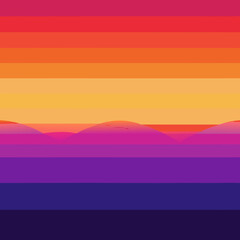 Vibrant Sunset Gradient Smooth Orange, Pink, and Purple Transitions in Vector Art