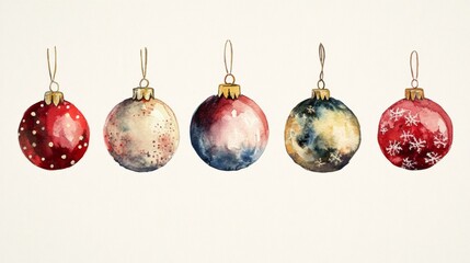 Obraz premium Set of Christmas baubles