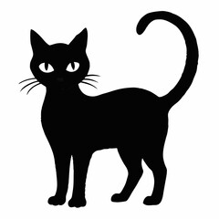 Halloween  vector SVG Cut Files for Cricut, Cat Silhouette, Black Cat Svg, Spooky Svg