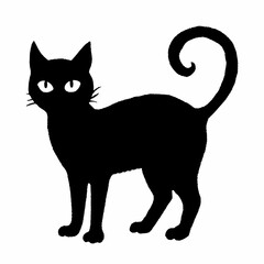 Halloween  vector SVG Cut Files for Cricut, Cat Silhouette, Black Cat Svg, Spooky Svg