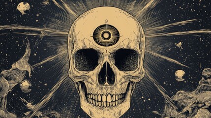 A Skull with a Third Eye in the Cosmic Abyss
