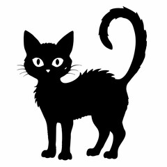 Halloween  vector SVG Cut Files for Cricut, Cat Silhouette, Black Cat Svg, Spooky Svg