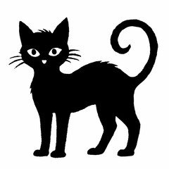 Halloween  vector SVG Cut Files for Cricut, Cat Silhouette, Black Cat Svg, Spooky Svg