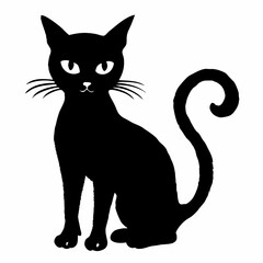 Halloween  vector SVG Cut Files for Cricut, Cat Silhouette, Black Cat Svg, Spooky Svg