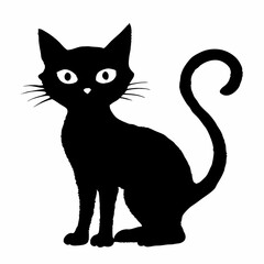 Halloween  vector SVG Cut Files for Cricut, Cat Silhouette, Black Cat Svg, Spooky Svg