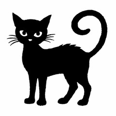 Halloween  vector SVG Cut Files for Cricut, Cat Silhouette, Black Cat Svg, Spooky Svg