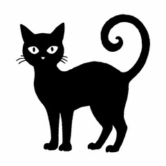 Halloween  vector SVG Cut Files for Cricut, Cat Silhouette, Black Cat Svg, Spooky Svg