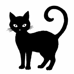 Obraz premium Halloween Cat Bundle Cut File, Cat Witch Svg, Clipart, Vector SVG 