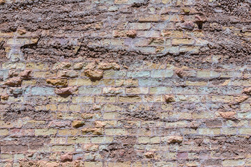 Rough weathered brick wall texture crumbling old europe