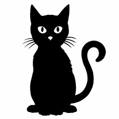 Fototapeta premium Halloween Cat Bundle Cut File, Cat Witch Svg, Clipart, Vector SVG 