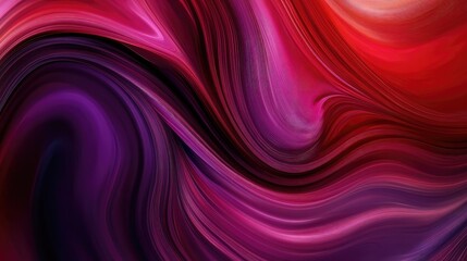 Obraz premium Smooth abstract background incorporating rich red and deep purple swirls.