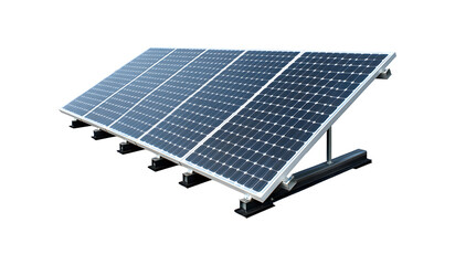 solar panel isolated on transparent background, cut out