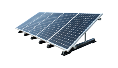 solar panel isolated on transparent background, cut out