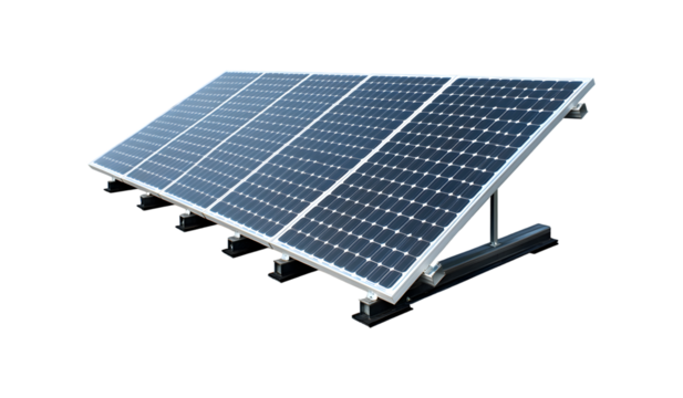 solar panel isolated on transparent background, cut out