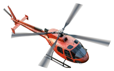 PNG  Red helicopter in flight