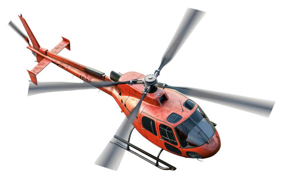 PNG  Red helicopter in flight