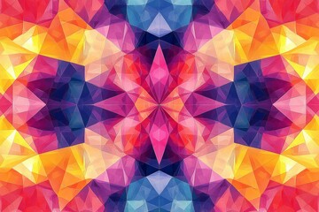 Fototapeta premium Abstract Geometric Pattern with Vibrant Colors created with Generative AI