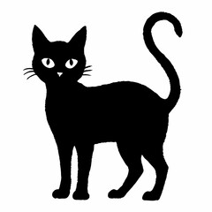 Obraz premium Halloween Cat Bundle Cut File, Cat Witch Svg, Clipart, Vector SVG 