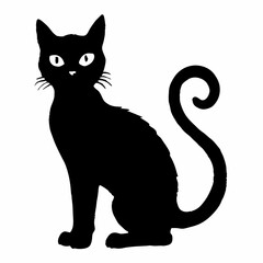 Fototapeta premium Halloween Cat Bundle Cut File, Cat Witch Svg, Clipart, Vector SVG 