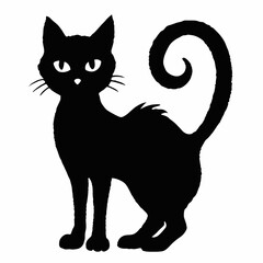 Obraz premium Halloween vector SVG Cut Files for Cricut, Cat Silhouette, Black Cat Svg, Spooky Svg
