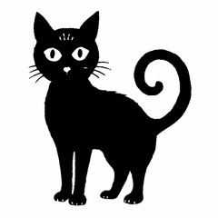 Halloween vector SVG Cut Files for Cricut, Cat Silhouette, Black Cat Svg, Spooky Svg